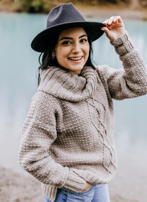 Aelia Cable Crochet Sweater