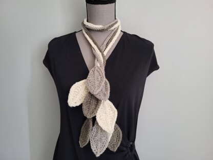 Scarf from leaves tutorial
