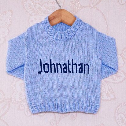 Intarsia - Johnathan Moniker Chart - Childrens Sweater