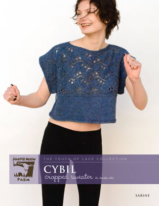 Cybil Cropped Sweater in Juniper Moon Sabine - Downloadable PDF