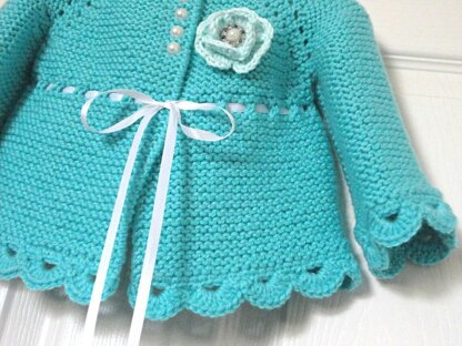 Knitting PATTERN Baby Girl Jacket Newborn Girl Coat Mia
