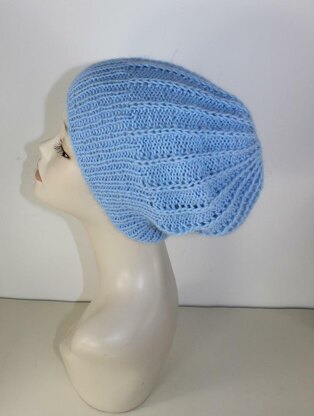 Fluffy Fishermans Rib Slouch Hat