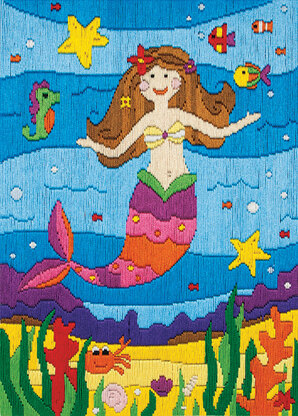 Anchor Mermaid Long Stitch Kit - 20 x 28cm