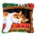 Vervaco Cat Sleeping On Bookshelf Latch Hook Cushion Kit - 40 x 40 cm