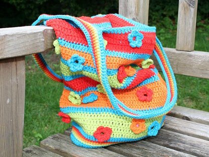 Crochet Bag - See-through Flowers