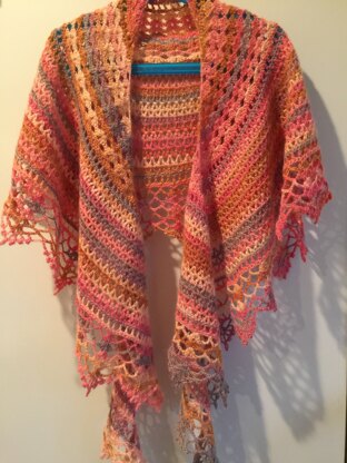 Sunset t - Once More Shawl