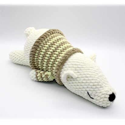 Sleeping White Bear Crochet Pattern