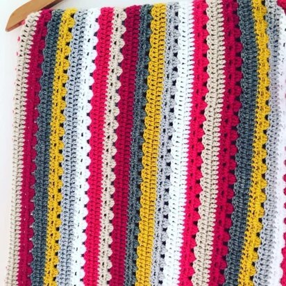 Cosy Stripe Crochet Blanket