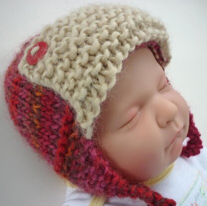 Curtiss - a bulky weight baby aviator hat