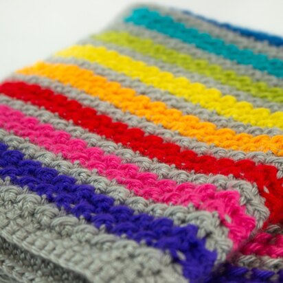 Rainbow Even Moss Crochet Stitch