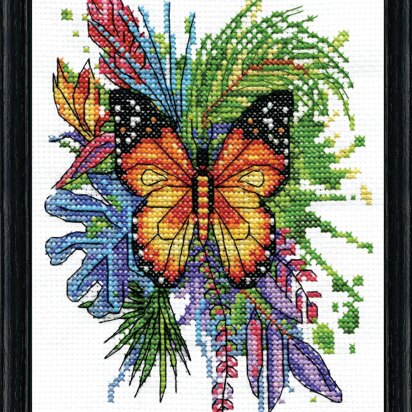 Design Works Butterfly Counted Cross Stitch Kit - 5in x 7in