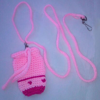 Precious in Pink Dog Leash with waste bag holder