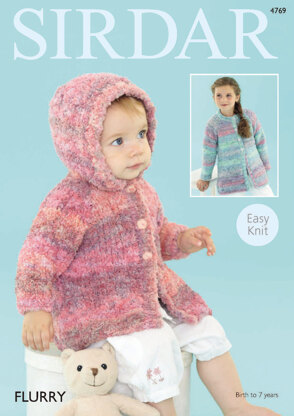 Hooded and Round Neck Coats in Sirdar Flurry - 4769 - Downloadable PDF