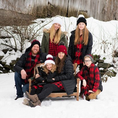 Buffalo Plaid Family Hat Set