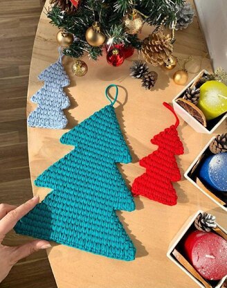 Crochet Christmas Tree Pattern, Garland, Ornament