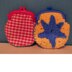 Wallet with crocheted applications (2 models)