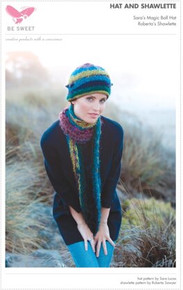 Hat and Shawlette in Be Sweet Specialty Mohair Magic Ball