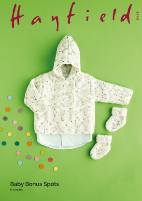 Cardigan in Hayfield Baby Bonus Spots - 5446 - Downloadable PDF