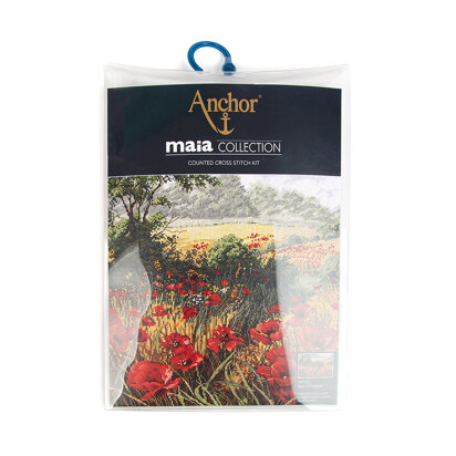 Anchor Maia Kits Host of Poppies Cross Stitch Kit - 29 x 42 cm
