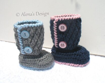 Buttoned Baby Booties