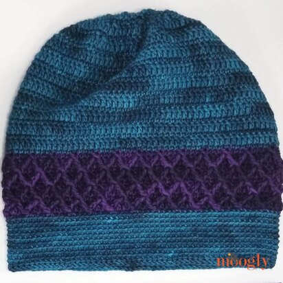 Dueling Diamonds Crochet Beanie