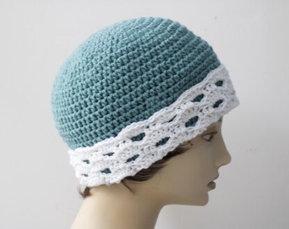 Lace Brim Cloche Hat