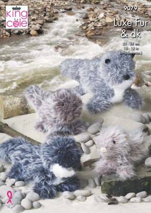 Luxe Fur Otters in King Cole Luxe Fur, Pricewise DK & Dollymix DK - 9079pdf - Downloadable PDF