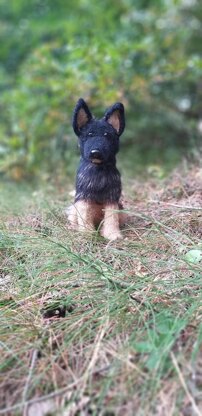 German Shepherd Amigurumi Realistic Dog