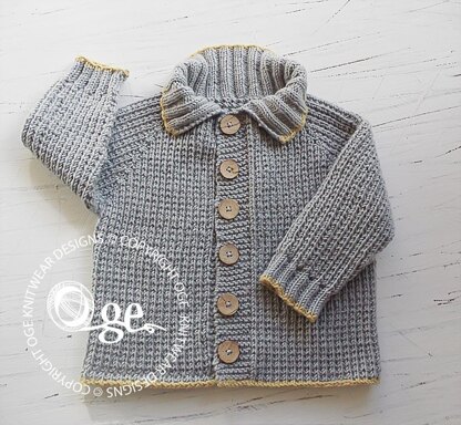 Baby/toddlers seamless top down Fisherman's Rib Jacket - P058