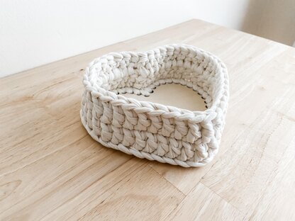 Happy Heart Basket Crochet Pattern