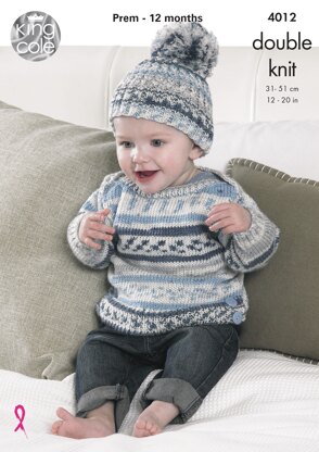 Baby Set in King Cole DK - 4012 - Downloadable PDF