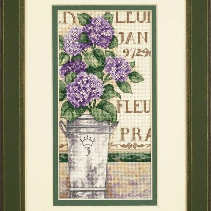 Dimensions Gold Petite: Counted Cross Stitch Kit: Hydrangea Floral - 10 x 20 cm