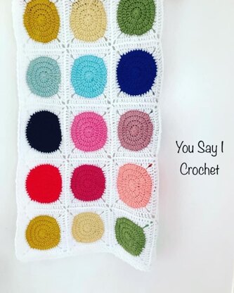 Circle in a Square Crochet Blanket