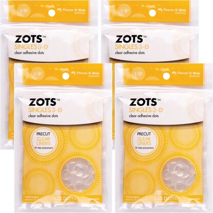 ODDITIES Zots Singles Clear Adhesive Dots 3d .5X.125 Thick