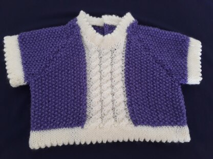 Baby Cable and Moss Stitch Sweater
