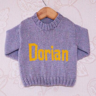 Intarsia - Dorian Moniker Chart - Childrens Sweater