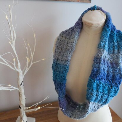 Azure Skies Crochet Cowl