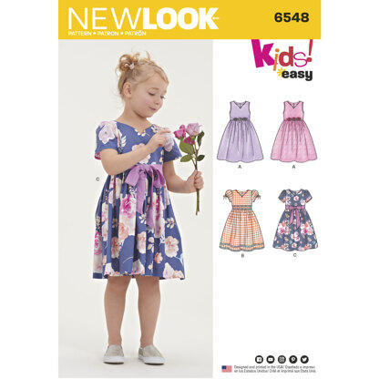 New Look 6548 Child's Party Dress 6548 - Paper Pattern, Size A (3-4-5-6-7-8)