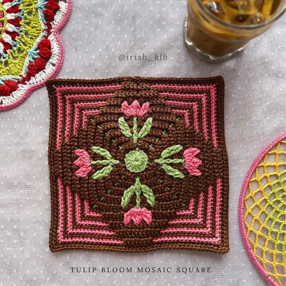 Tulip Bloom Mosaic Square