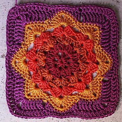 Round Ripple Afghan Square