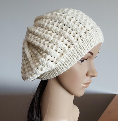 Felicity - slouchy lace beanie