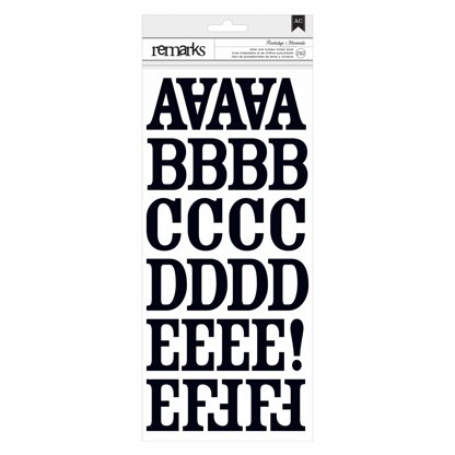 American Crafts Stickers Rockabye Alphabet Black (292 Piece)