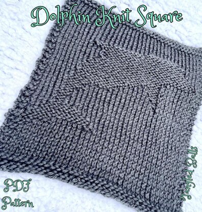 Dolphin Knit Square