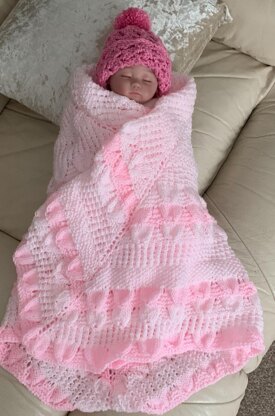 PINK BAMBINO baby shawl/blanket