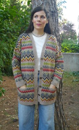 Western Winter Fair Isle Cardigan