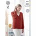 Sweater and Cardigan Knitted in King Cole Fashion Aran - P4815 - Leaflet