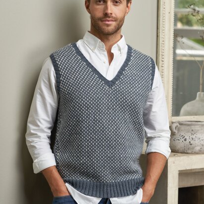 Amos Waistcoat in Rowan Island Blend Fine - ZB296-00004-UK - Downloadable PDF