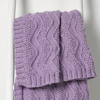 Peppermint Kiss Blanket in Valley Yarns Haydenville Bulky - 1001 - Downloadable PDF