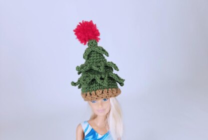 Christmas Tree Hat for Barbie