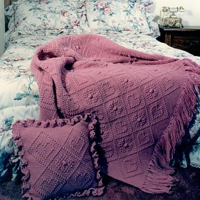 Romantic Rose Afghan and Pillow
